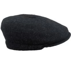 Charcoal Donegal Tweed Cabbie Cap