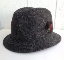 Irish Walking Hat Fine Weave Handwoven Wool Tweed