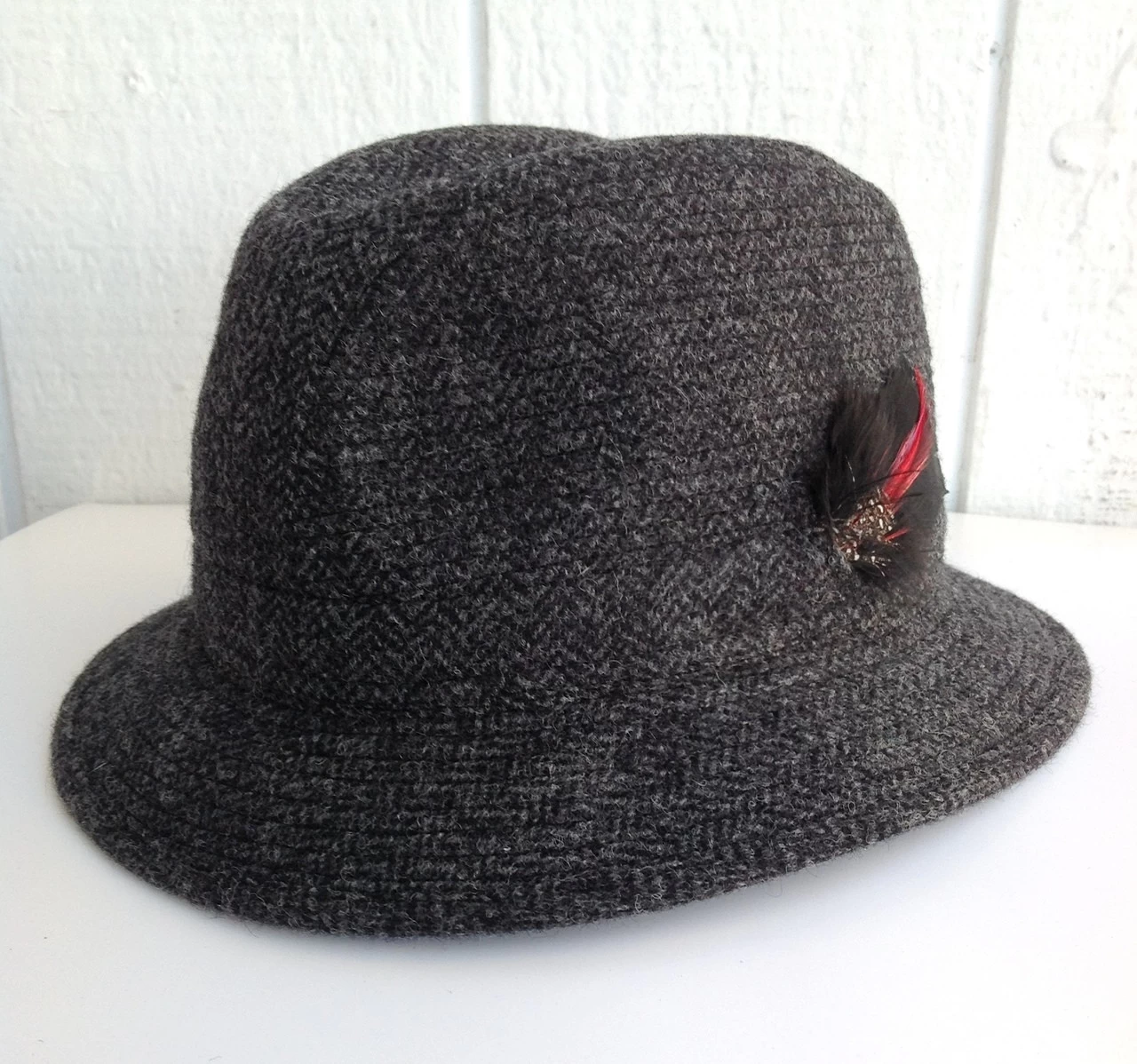 Irish Walking Hat Fine Weave Handwoven Wool Tweed