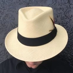 Taylor Natural Panama Teardrop Crown Fedora
