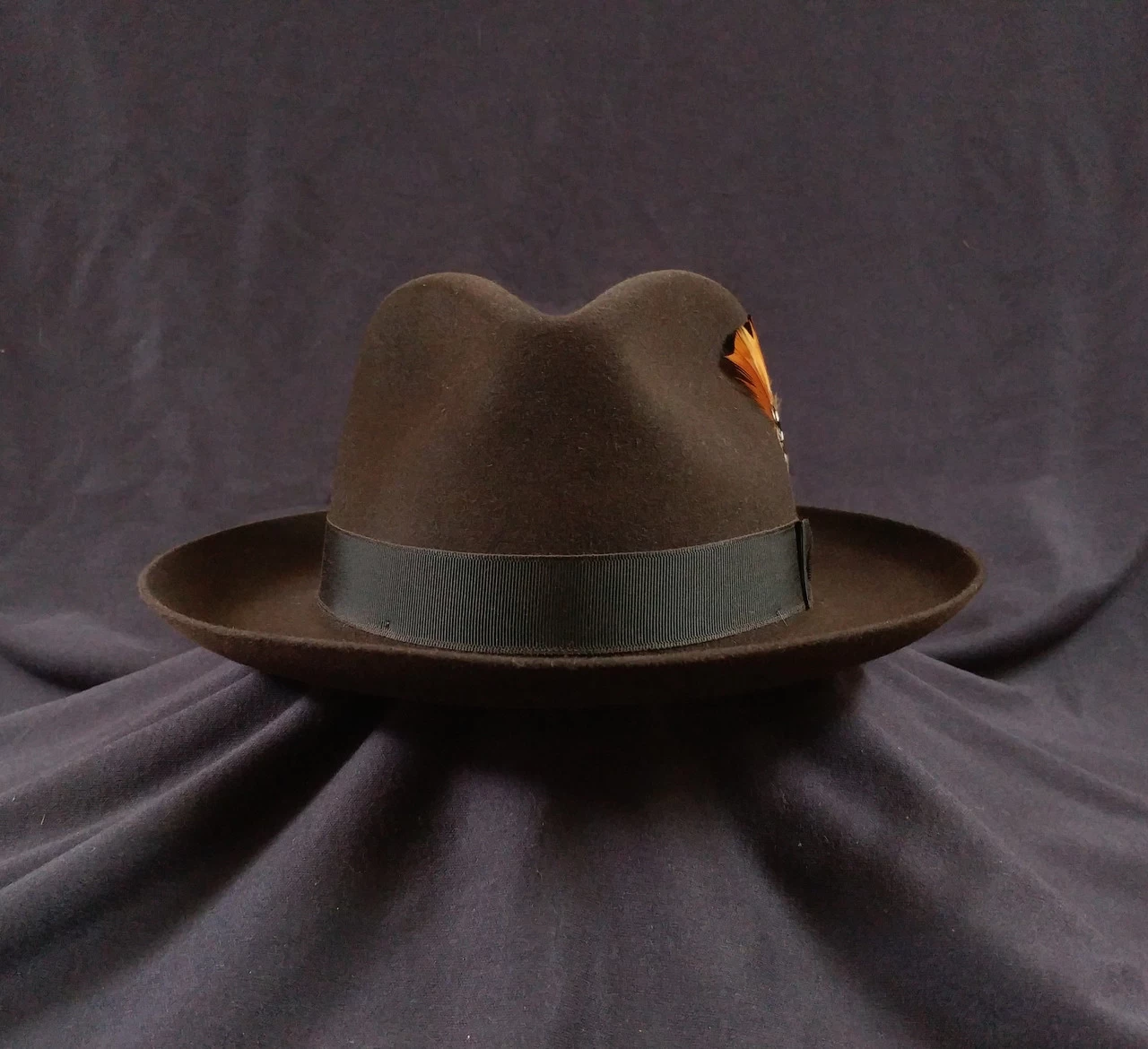 Fur Felt Fedora, "Downs" By Stetson In Cordova Brown - Image 3
