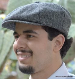 Cabbie Cap, Tweed 8 Quarter