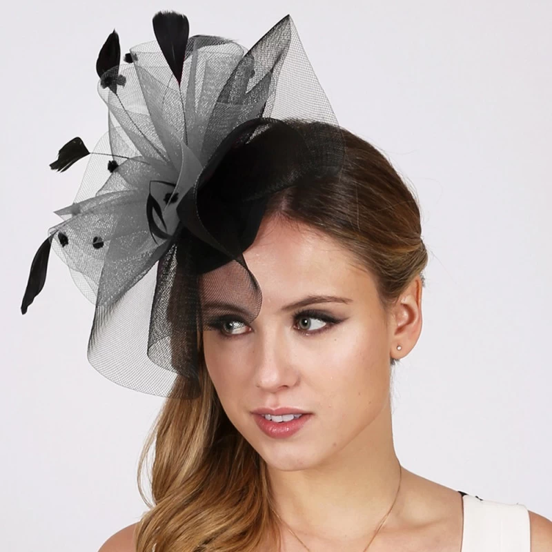 Contrasting Feather Fascinator - Image 2