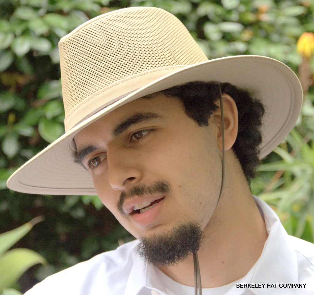 Cotton Aussie Hat, With Mesh Sided Crown