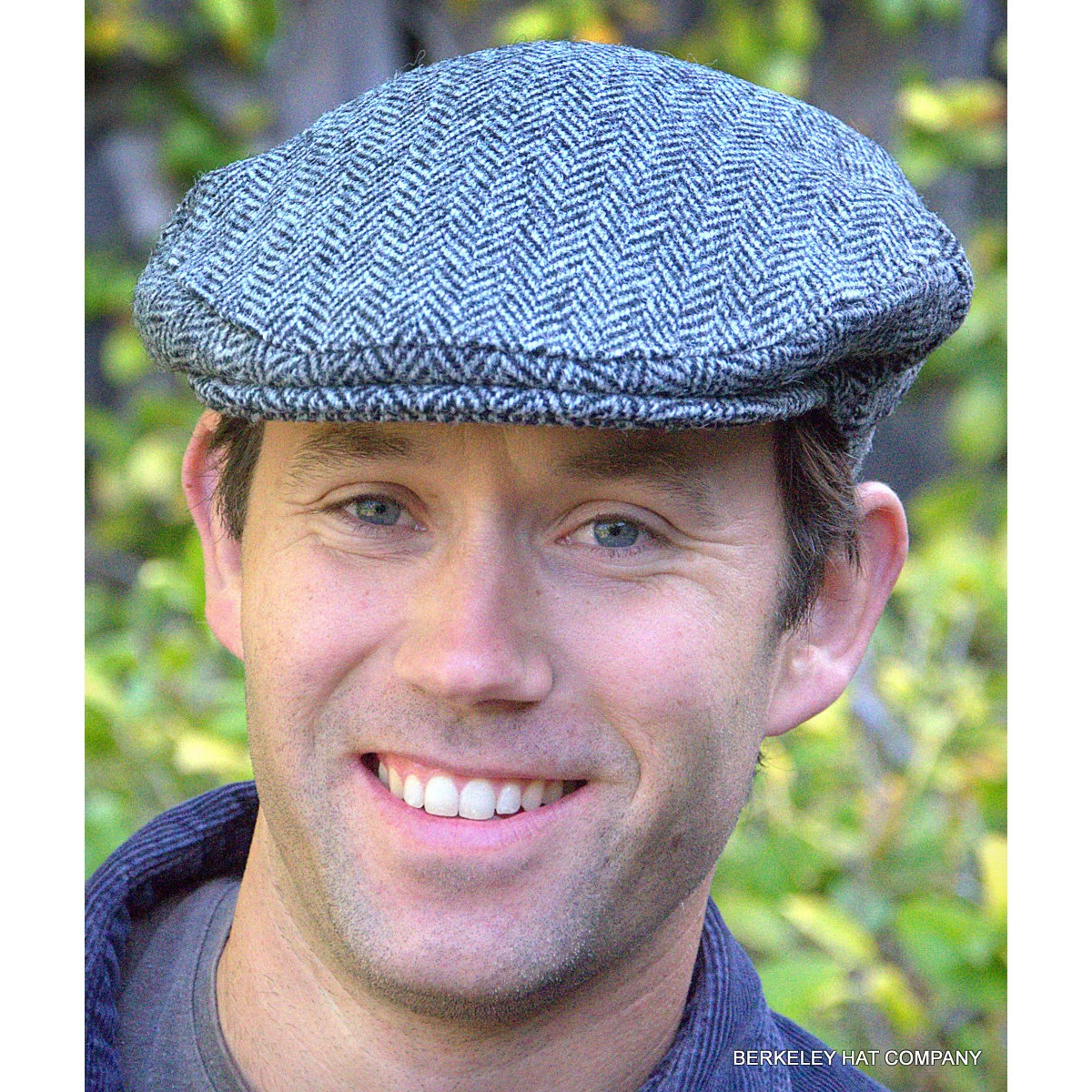 Harris Tweed Ivy Cap, Grey Herringbone