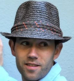 Raffia Fedora Hat Small Brim