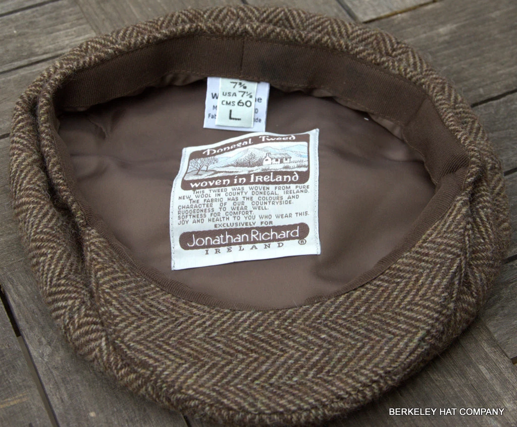 Irish Brown Herringbone Cabbie Cap (IR73) - Image 2