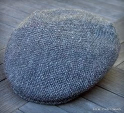 Irish Donegal Salt And Pepper Cap, Wool Tweed