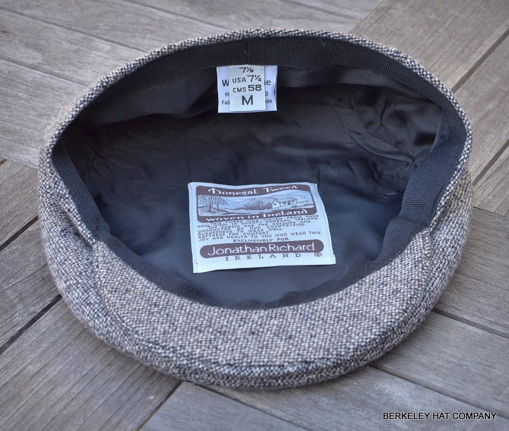 Irish Donegal Wool Tweed Flat Cap (IR80) - Image 2