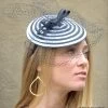 Swirl Dish Fascinator With Black Veil