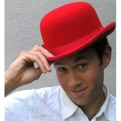 Wool Felt Derby: Red